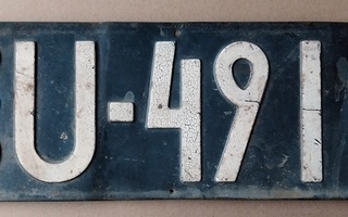 Vanha kotimainen REKISTERIKILPI v. 1932 U-4910