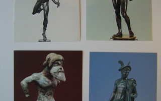 Antiikin pronssipatsas aiheisia postikortteja 12 erilaista