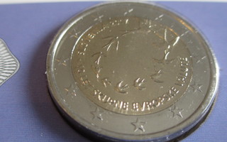Slovenia UNC 2017 2 € juhlaraha EUROON SIIRTYM. 10 V.