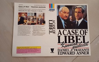 Kunnian puolesta - a case of libel VHS kansipaperi